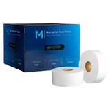 Virgin Mini Jumbo Toilet Tissue Roll, Boxed, White, 1 Ply, 400m, 12 Rolls Pack